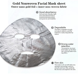 Koreanische Silberfolie Hydrogel Gesichtsmaske Kollagen Parabenfrei Vitamin C AHA Feuchtigkeitsspender Anti-Aging Glycerin Hyaluronsäure - Product Image 1