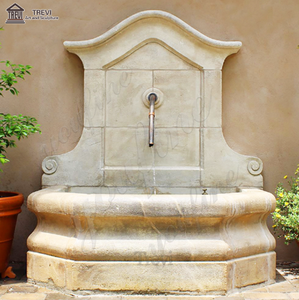 Fontana a Cascata in Marmo Naturale Scolpita a Mano TREVI per Decorazione e Paesaggistica del Giardino - Product Image 6