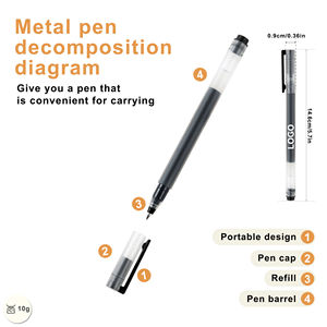 Bolígrafo de Gel de Plástico de Gran Capacidad, Escritura Suave y Cómoda, Venta al por Mayor, Impresión de Logotipo Personalizado para Oficina y Escuela - Product Image 3