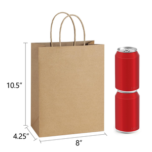 Bolsas de Papel Kraft Grandes con Asa para Llevar Comida, Café y Comida Rápida, Personalizadas con Material Reciclado para Restaurantes - Product Image 2