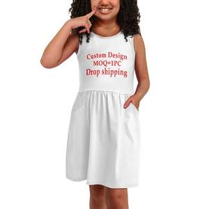 Vestido de verano con bolsillo para fiesta de verano, moda personalizada Africana Ankara Kitenge, diseños estampados, vestido para niños y niñas de 2 a 14 años - Product Image 4