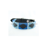 Fabrication de collier Polo en cuir naturel pour chien, collier pour animaux de compagnie au prix de gros, accessoires de noël pour chiens, grossiste