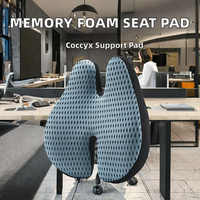 Coussin de siège orthopédique en mousse à mémoire de forme à récupération lente, tissé en forme de U, matelassé, soulagement de la pression, pour longues périodes assises, thérapeutique, pour siège de voiture