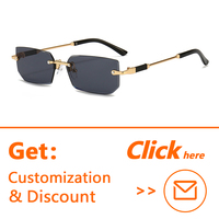 Nouvelles Lunettes de Soleil Carrées Sans Monture UV400, Style Couleur Bonbon, Branches en PC, Monture Métallique, Design Tendance, Lunettes de Soleil Personnalisées pour Femmes