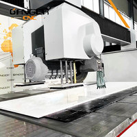 Máquina de corte de piedra de 5 ejes con control CNC, cámara de posicionamiento y componentes principales del motor, la más vendida para cortar granito.