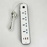 Stop Kontak Anjehold Grosir Pabrik, Proteksi Beban Berlebih, 4 Stop Kontak, 2 USB, 1 Type-C, Soket Ekstensi Multi Colokan untuk Rumah dan Kantor