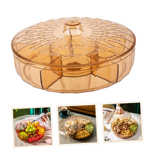 Plateau de service multifonctionnel en acrylique transparent avec compartiments et couvercle - Product Image 6