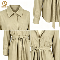 Marque de luxe Designer vêtements printemps mode velours côtelé chemises amples robe décontracté femmes à manches longues Vintage chemise robe pour les femmes