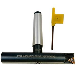 Juego de 6 fresas de un solo filo con vástago MT3 M12x1.75, inserto de carburo para centro de mecanizado CNC - Product Image 1