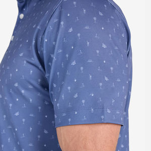 Camisetas de polo de golf antiarrugas con logotipo personalizado bordado con logotipo de su propio diseño poliéster LICRA estampado completo ajuste seco - Product Image 2