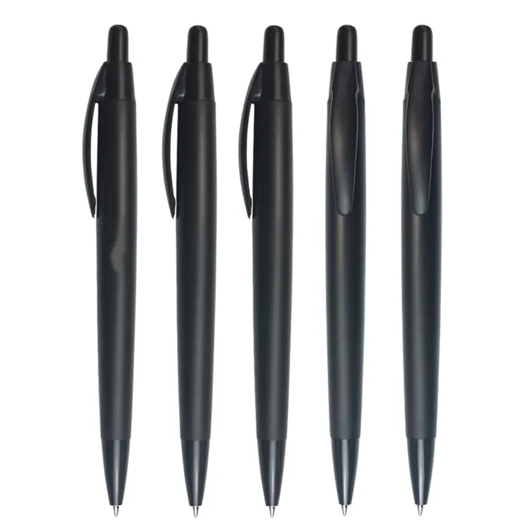 Copllent classic hotel business ballpoint pen custom advertising banner pens black matte ball pen