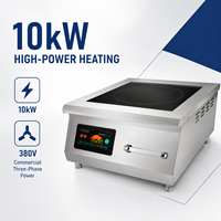 Cuisinière à induction commerciale 10 kW, 380 V, pour soupière, idéale pour hôtels, cantines et cuisines centralisées