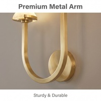 Applique murale LED double tête en métal et marbre, design artistique européen, pour chambre, couloir et salon, décoration intérieure