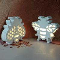 Moule en silicone pour décoration murale en plâtre et ciment, motif abeille M53222