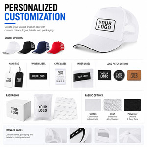 Casquette de camionneur personnalisée à 5 panneaux, dos en maille, réglable, respirante, imperméable, en polyester, unisexe, décontractée, pour l'extérieur, 12 couleurs - Product Image 5