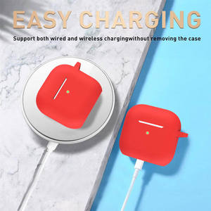 Para AirPods Pro3 Estuche para auriculares Estuche protector de silicona suave para Airpods 3/2/<span class=keywords><strong>AirPodsPro</strong></span> - Product Image 5