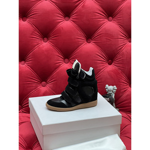 รองเท้าผ้าใบผู้หญิงทรงสูง ดีไซน์เนอร์ 2025 สวมใส่สบาย เหมาะกับการเดินเล่น ตกแต่งด้วยหนังเย็บต่อผ้าตาข่าย แฟชั่นสำหรับฤดูใบไม้ผลิ ผลิตในจีน - Product Image 4