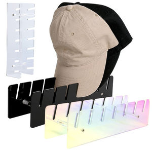 Vente en gros de support pliable pour casquette de baseball en acrylique Organisateur de boutique à domicile de 4mm sans installation 7 <span class=keywords><strong>Vitrine</strong></span> de baseball pour chapeaux - Product Image 6