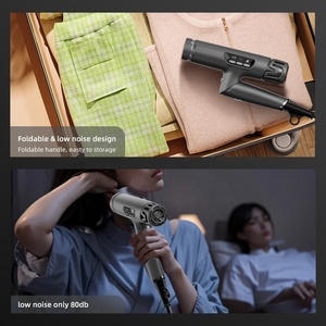 Secador de Pelo Profesional de Alta Velocidad, Eléctrico, Iónico, de Turmalina, 1800w, Plegable, con Accesorios para un Secado Rápido - Product Image 4