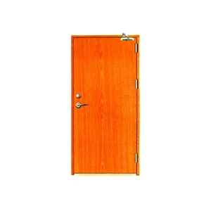 Modern 30 60 90 120 Mins Swing Door Entry China Made Interior Room HDF Composite Fire Wood Lacquer Finish Soundproof Swing Door