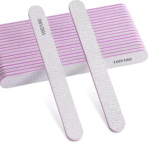 <span class=keywords><strong>Lime</strong></span> à ongles <span class=keywords><strong>double</strong></span> <span class=keywords><strong>face</strong></span> en acier inoxydable avec manche en plastique, motif droit, émeri léger et durable, grain 180 pour les soins de beauté - Product Image 5