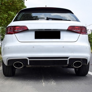 Difusor de parachoques trasero para coche <span class=keywords><strong>A3</strong></span> S3 Hatchback <span class=keywords><strong>Sedan</strong></span>, difusor trasero estilo RS3 con tubo de escape para Audi <span class=keywords><strong>A3</strong></span> S3 2013 2014 2015 2016 - Product Image 6