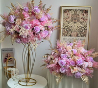 Bunga Mawar Hydrangea Pink 50cm Grosir, Dekorasi Tengah Meja Menakjubkan untuk Pernikahan, Hotel & Restoran, Kualitas Terbaik, Produk Terlaris