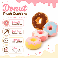 Coussin de sol géant en peluche en forme de donut, super doux, écologique, pour enfants, idéal pour la sieste et la salle de jeux à la maison