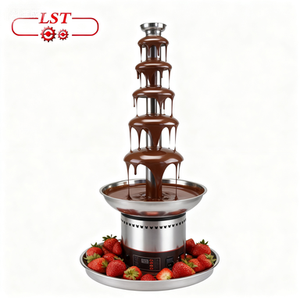 Lst Mới Tùy Chỉnh Thương Mại Sô Cô La Đài Phun Nước Fondue Thác Máy 5/6/7 Tiers Hot Dispenser Máy Cho Sô Cô La - Product Image 1