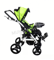 Poussette pour enfants atteints de paralysie cérébrale, légère, pliable, inclinable, fauteuil roulant pédiatrique de réadaptation avec absorption des chocs