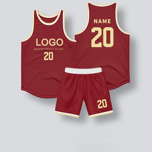 Seragam Basket Dewasa Ukuran Besar, Set Bolak-Balik, Bahan Bernapas, Sablon Digital Polos Kustom Grosir - Product Image 1