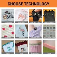 Atmungsaktive Rüschen-Pilates-Grip-Yoga-Socken mit Eigenem Logo für Damen Gym Crew Jacquard Stickerei Rutschfeste Fitness-Socken Sommer