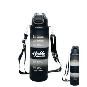 Hello Sports Water Bottle 2L With Strap And Time Markings For Outdoor Use - Product Image 5