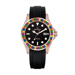 Montres personnalisées pour hommes et femmes avec mouvement automatique, diamants Ice Out, lunette de luxe, boîtier Bling, montre en moissanite VVS avec cadran BGW9 - Product Image 6