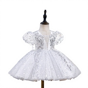 Vestido de <span class=keywords><strong>Princesa</strong></span> para Niña, <span class=keywords><strong>Disfraz</strong></span> para Fiesta de Cumpleaños, Vestido de Gala, Ropa Infantil para Navidad, Vestido de Flores para Boda, Lentejuelas Blancas - Product Image 2