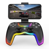 Mando de Juego Inalámbrico BT para PC con Volante, Motor de Vibración, Botón Turbo, Material ABS, 1 Año de Garantía