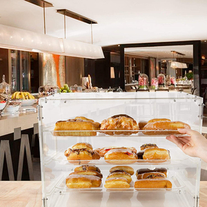 Tủ trưng bày bánh Acrylic thân thiện với môi trường 3 tầng với thiết kế hiện đại cho bánh ngọt và bánh mì cho - Product Image 3