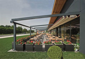 Pergola à toit rétractable en PVC 3*3 6*6 Multifonctionnelle Bioclimatique avec lames orientables Auvent de jardin Pergola - Product Image 6