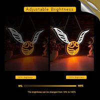 Anime Magic Logo Snitch Neon Sign Éclairage LED Corps de lampe en acrylique pour décoration de chambre d'enfants et d'adolescents pour paysage