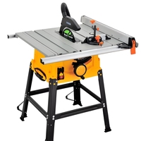Scie à table portative multifonctionnelle de 10 pouces avec panneau coulissant pour le travail du bois