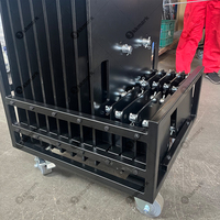 Chariot de rangement multi-emplacements en acier pour plateaux de treillis, avec roues, pour événements scéniques