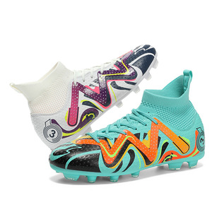 Inventario all'ingrosso del maschio e della femmina della maglia di gomma degli uomini della maglia Q6007 alto taglio FG/TF scarpe da calcio per gli studenti adulti partite di calcio - Product Image 1