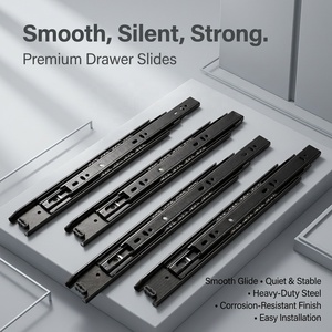 Meilong Hardware Three-Rail 3507 Keyboard <strong>Bracket</strong> Extended Locking <strong>Drawer</strong> Slide Rail Bearing Dining - Product Image 2