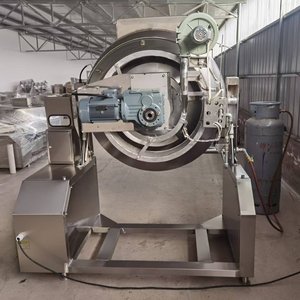 Marmite <span class=keywords><strong>de</strong></span> cuisson industrielle inclinable en acier inoxydable à agitation planétaire, chauffée au gaz, avec mélangeur, pour confitures et sauces - Product Image 4