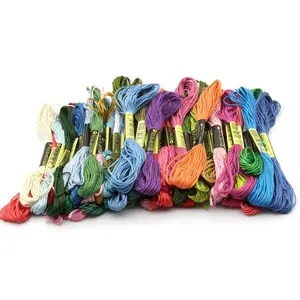 Embroidery Floss 50 Skeins Cross Stitch Thread Color Friendship Bracelets Floss Crafts Floss Rainbow Cotton PP Bag Good Quality