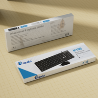 Ensemble clavier et souris de jeu filaire USB K10S pas cher, 104 touches, ergonomique, étanche, ultra fin, 2.4G pour le bureau