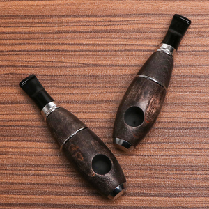 Pipe à <span class=keywords><strong>tabac</strong></span> en bois Futeng, portable, solide, faite à la main, finition cirée 9 mm, coupe-vent, accessoires pour pipe à fumer à une bouffée - Product Image 1