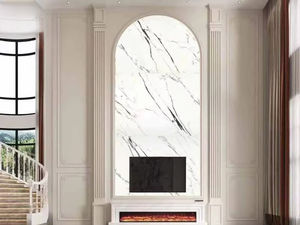 Losas de Mármol Blanco Calacatta Oriental Modernas y Personalizables, Pulimentadas para Paredes de Salón, Islas de Cocina y Pisos - Product Image 4