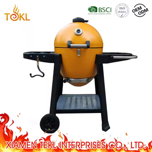 Meilleur Char-Griller de haute qualité <span class=keywords><strong>Primo</strong></span> Original Steel Egg Kamado Garden Supplies BBQ Charcoal Grills avec table à roulettes - Product Image 3