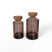 Bouteille vide en verre pour diffuseur à bâtonnets 200ML 300ML 500ML avec bouchon en liège, désodorisant, sérigraphie, couleur personnalisée, OEM/ODM disponible